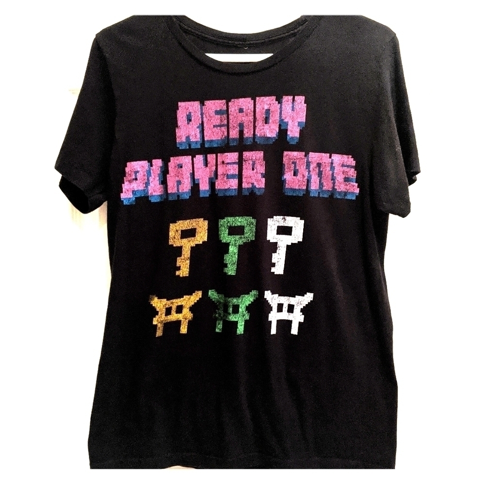 Ready Player One Men's Graphic Gamer Short Sleeve Size Medium